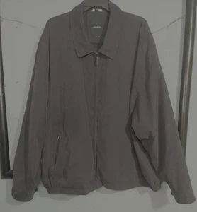 Mens Light Weight Jacket 4XL Black London Fog Golf Jacket Zip Front Zip Pockets - Picture 1 of 12