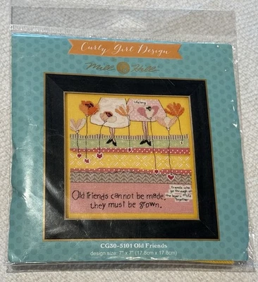 DISEÑO CHICA RIZADA x Mill Hill PUNTO DE CRUZ Y CUENTAS KIT CG30-5101 “VIEJOS AMIGOS” Foto 1 de 4