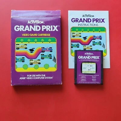 Grand Prix Complete Atari 2600 Box Manual Activision Vintage Tested 7800 Racing - Image 1 of 4