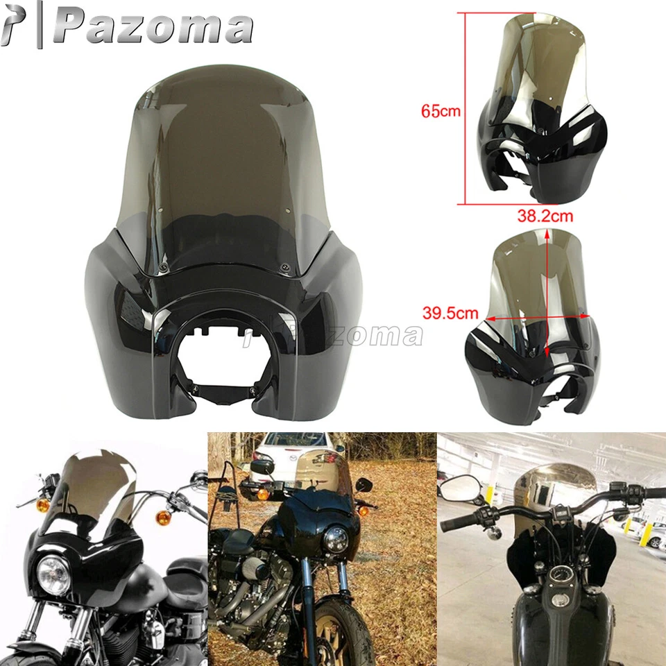 15 英寸挡风玻璃前整流罩适用于 Harley Club Style Defender FXDP Switchback FLD — 第 1/4 张图片