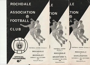 Rochdale 1967/68 Division 4 Auswahl Heimliga Programme aus Menü - Bild 1 von 4