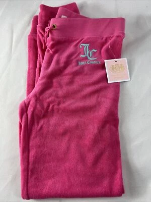 Juicy Couture Girls Pink Mt Zuma Terry Jogger  Pants Size 10 ~ Brand New - Image 1 of 4
