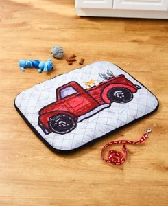 Tappeto Trapuntato Letto Camion Gatto Gattino Cane Cucciolo Pet - Foto 1 di 3