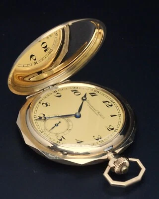 Reloj Bolsillo IWC Schaffhausen Oro Sólido 14k Doble Hunter Movimiento H5 50mm Foto 1 de 4