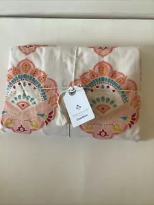 John Robshaw for Crate &Kids Organic Twin Duvet Cover Alari Medallion Orange - Picture 1 of 4