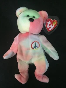 Ty Beanie Babies Peace the Bear DOB Feb. 1, 1996 - Picture 1 of 7