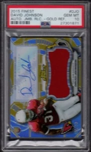 2015 David Johnson mejores autógrafos de novato reliquia jumbo dorado/grado 99 PSA 10 - Imagen 1 de 2