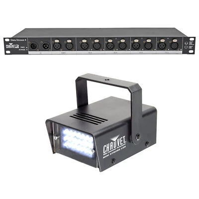 Chauvet DJ Data Stream 4 Datastream 1 - 4 Optical Splitter+Strobe Light - Image 1 of 4