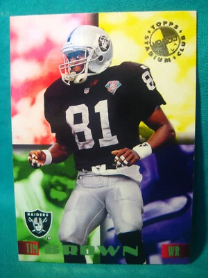 1995 Topps Stadium Club Members Only #1-Tim Brown-Oakland Raiders-HOF - Image 1 of 2