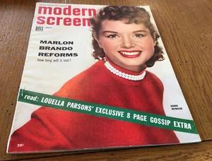 MODERN SCREEN 1954 NOV-DEBBIE REYNOLDS-BRANDO ￼Frank Sinatra￼ Alan Ladd - Picture 1 of 12