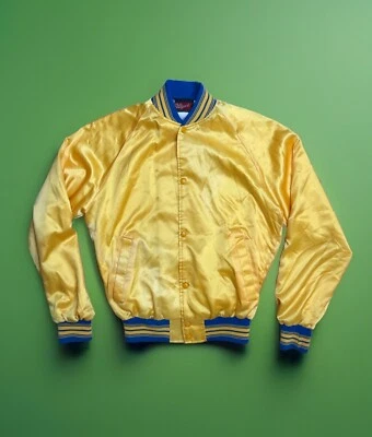 Винтажный David Peyser Sportswear игрок Varsity куртка - желтый и синий, женщин M - Изображение 1 из 4