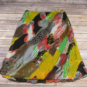 Falda mediana Harve Benard colorida abstracta estampados mixtos - Imagen 1 de 6