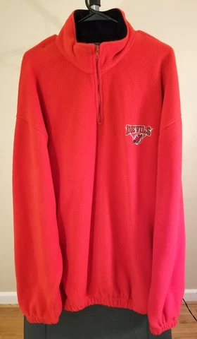 New Jersey Devils NHL Classic Red Team Logo 2XL Fleece Jacket Cover