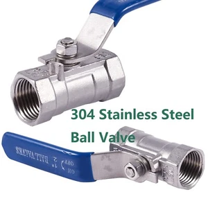 Stainless Steel Ball Valve WOG 1000 Pipe Female Thread Shut Off Flow Switch - Picture 1 of 11