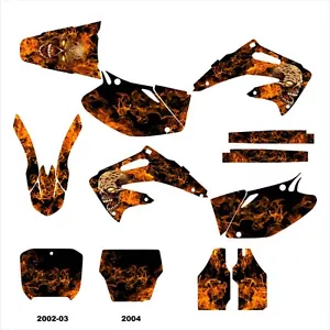 2002 2003 2004 CRF450R CRF 450 450R graphics deco kit NO9500N Zombie - Foto 1 di 2