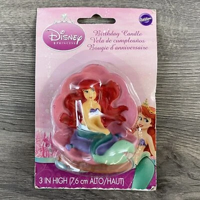 Vela para decoração de bolo suprimentos para festa de aniversário pequena sereia Wilton Disney - Imagem 1 de 4