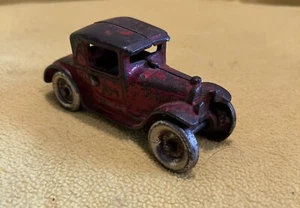 1930s Cast Iron Arcade Ford Model A Coupe Steel Wheel Toy - Picture 1 of 11