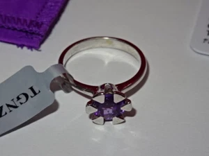 #21 Gemporia Sterling Silver 1.15ct Zambian Amethyst Ring & COA Size O - Picture 1 of 7