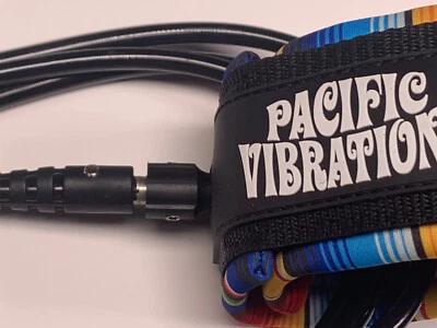 Pacific Vibrations Surfboard Longboard Knee leash 9 Ft Black 7mm double swivel - Image 1 of 4
