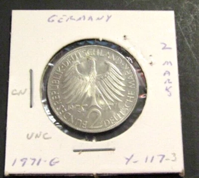 Germany 1971-G 2 Marks unc Coin Max Planck 1858-1947 - Image 1 of 4