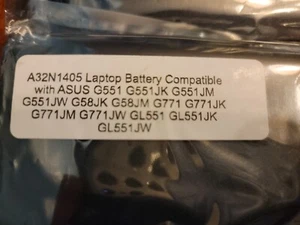 A32N1405 Battery For ASUS GL551 GL551J GL551JK GL551JM GL551JW ROG GL771 G771 - Picture 1 of 2