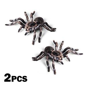2X Halloween Realistic Spider Fake Insect Model Joke Prank Scary Props Toys New
