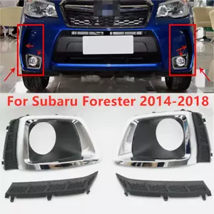 4X Front Driving Lamp Fog Light Frame Cover Trim For Subaru Forester 2014-2018 - Bild 1 von 3
