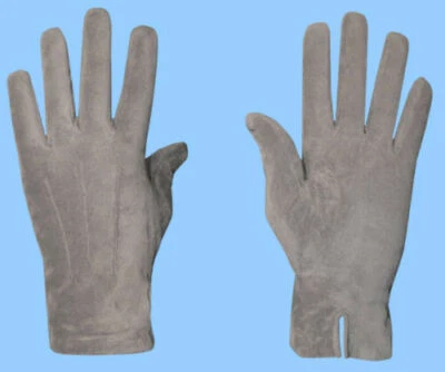 GUANTES DE GAMUZA DE CUERO - NUEVOS PARA HOMBRE GRIS GAMUZA GENUINA CUERO con FORRO DE CACHEMIR Foto 1 de 3