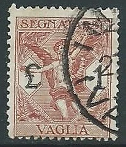 1924 REGNO USATO SEGNATASSE PER VAGLIA 1 LIRA - U30-9 - Foto 1 di 1