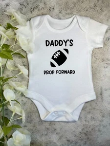 Rugby Mad Daddy Baby Grow 100% cotton in a variety of sizes with FREE delivery - Picture 1 of 6