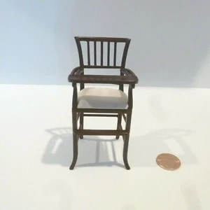 BESPAQ DOLLHOUSE MINIATURE BABY BLISS HIGH CHAIR 10061 PPP-MH PINK - Picture 1 of 4