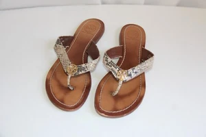 Tory Burch Thora Snake-Print Thong Sandals. RARE Color and Size 6- - Picture 1 of 9