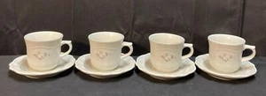 Pfaltzgraff Heirloom Coffee Tea Cup and Saucer 9oz Set of 4 - Picture 1 of 12