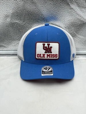 Sombrero ajustable de malla de camionero azul marca Ole Miss Rebels NCAA '47 Foto 1 de 4