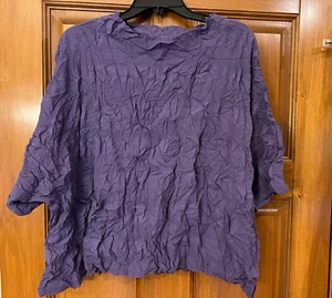 Chalet et Ceci Galena Crinkle Top Purple EUC Medium - Picture 1 of 14