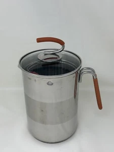 Kuhn Rikon 4th Burner 11 Cup Tall Narrow Pot With Straining Pour Spout & Basket - Picture 1 of 14