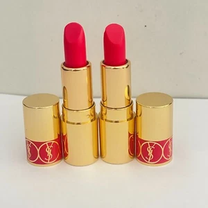 2 Tubes Yves Saint Laurent Rouge A Levres Mini Lipstick No 12 Corail Dolman - Picture 1 of 1