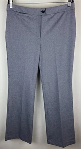 Talbots Womens Dress Pants 12 Black White Houndstooth Flared Stretch - Picture 1 of 7