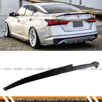Spoiler tampa do porta-malas preto brilhante pintado estilo M4 Nissan Altima JDM 2019-2025 - Imagem 1 de 4