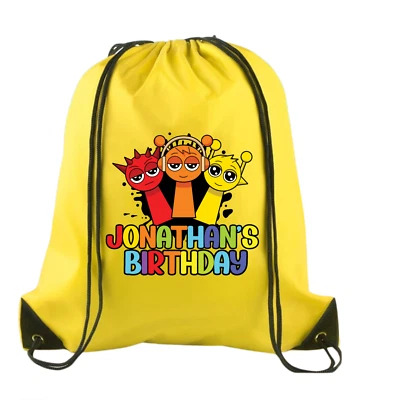 Mochila de Cumpleaños Sprunki - Bolso Personalizado para Favor de Fiesta, Cordón de Regalo Personalizado Foto 1 de 4