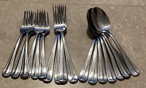 Hampton Silversmiths HSV117 Stainless Dinner & Salad Forks, Spoons 17 pcs7- - Picture 1 of 5