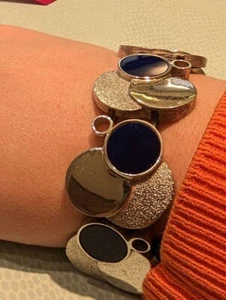 Relo Frauen Luxus Armband 925 Sterling Silber mit Lapislazuli Schnappverschluß - Bild 1 von 12