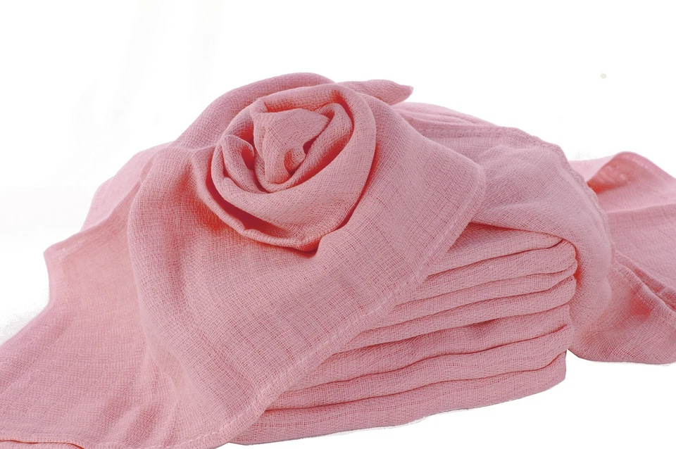 DUBISTDA.DE Mullwindeln rosa kochfest Spucktücher Mulltücher Mulltuch Spucktuch