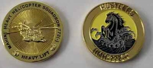 HMH-772 THE HUSTLERS MARINE CORPS HEAVY HELICOPTER SQUADRON 2" CHALLENGE COIN - Picture 1 of 1