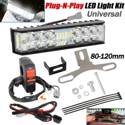 Kit de barra de faros LED Plug-N-Play para Kawasaki KLX110 KLX110L KLX140L 2008-2022 Foto 1 de 4