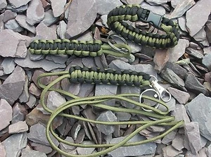 paracord set 2 colour bracelet-key fob-lanyard - Picture 1 of 4