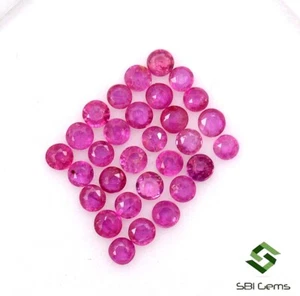 2 mm Natural Ruby Round Cut Lot 30 Pcs 1.60 Cts Calibrated Loose Gemstones - Picture 1 of 8