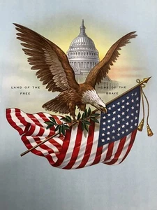 Vintage WWII Corp C Moss Litho In USA A Prayer In Time Of War 1942 Walter A Maier - Bild 1 von 3