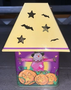 Halloween Tin Lantern Scarecrow/Pumpkin Candle Holder Hanging - Tin Box Company - Picture 1 of 15