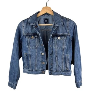 Gap Youth XL Denim Jacket - Medium Wash Trucker Style - Picture 1 of 4